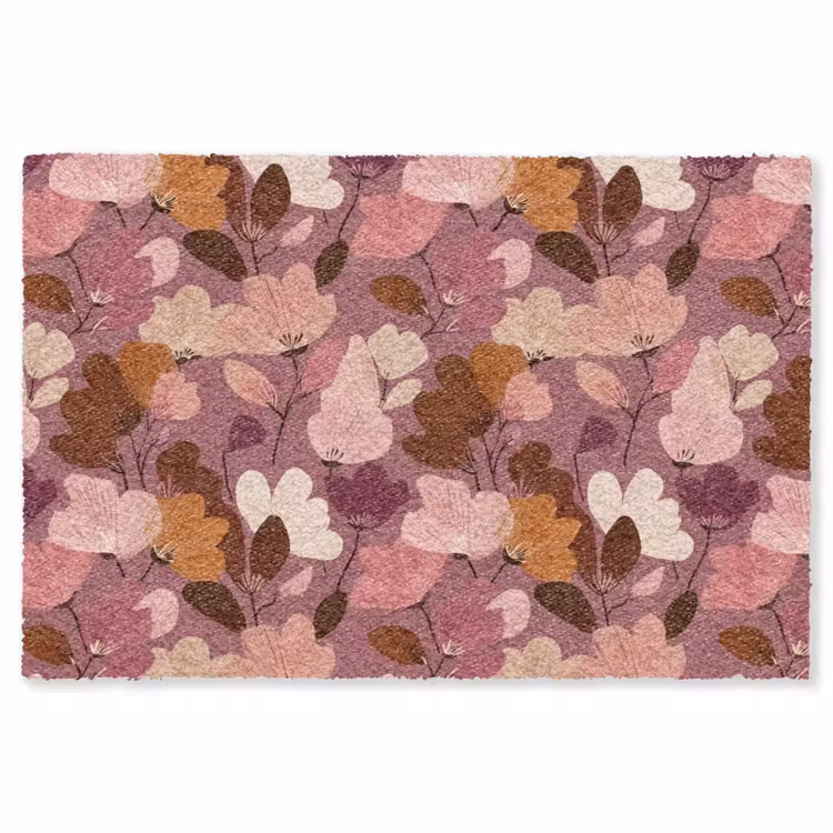 Vloerkleed - Bloem - Patroon - Roze — 1
