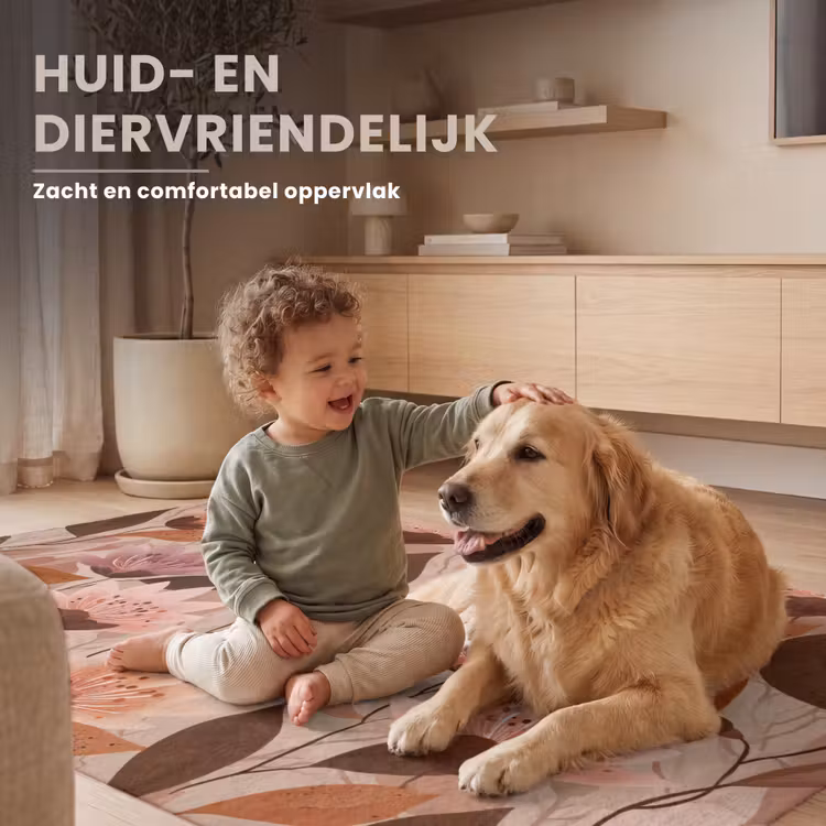 Vloerkleed - Bloemen - Bladeren - Bruin — 8