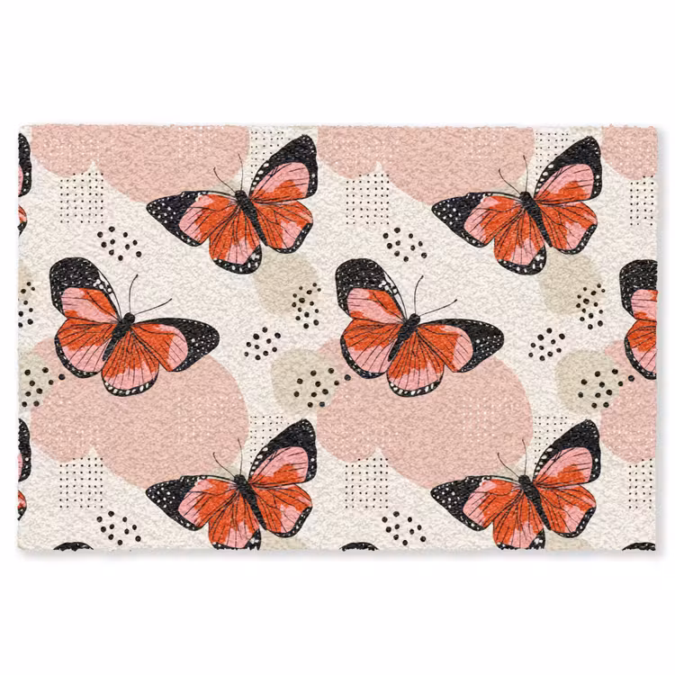Vloerkleed - Vlinders - Retro - Kleurrijk — 1