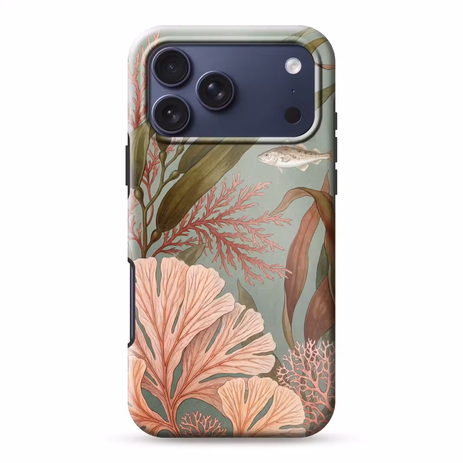 Telefoonhoesje Toughcase - Onderwater - Planten - Vis - Vintage - Groen — 1