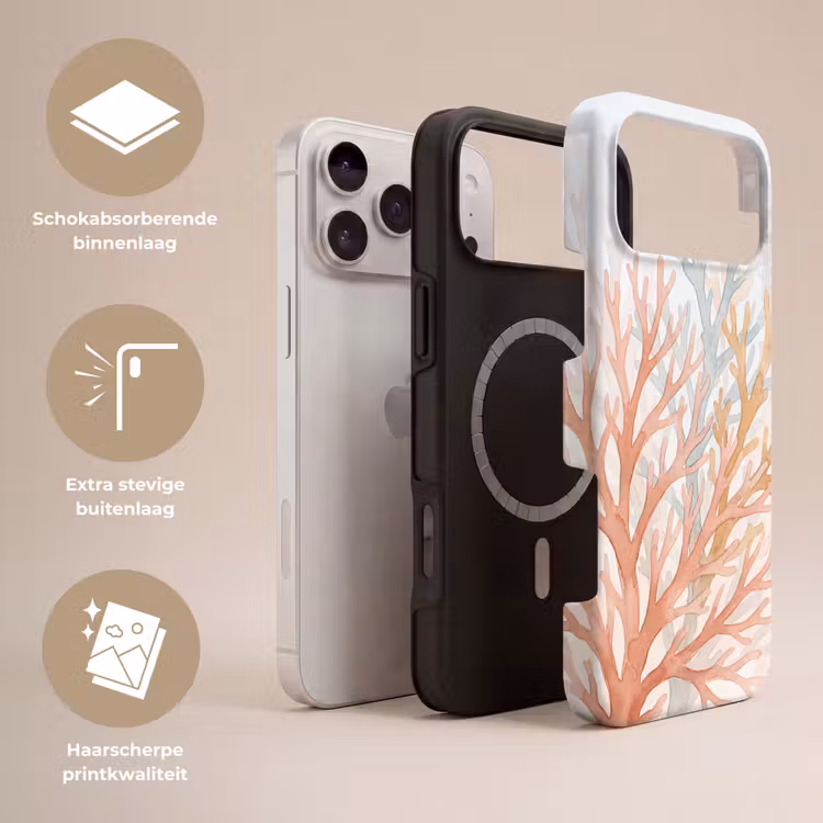 Telefoonhoesje Toughcase - Natuur - Abstract - Aquarel - Organisch - Warm — 3