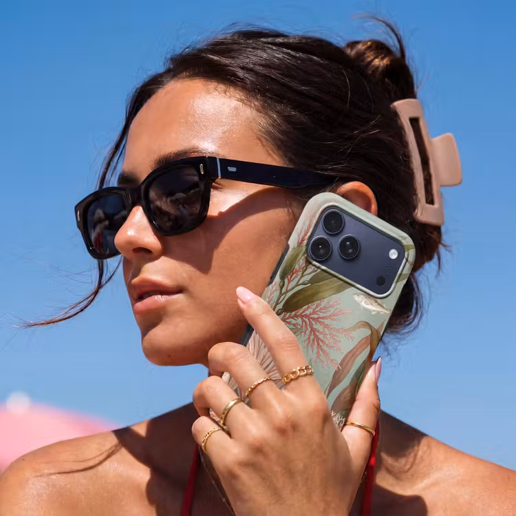 Telefoonhoesje Toughcase - Onderwater - Planten - Vis - Vintage - Groen — 6