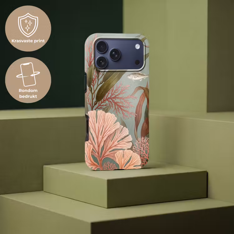 Telefoonhoesje Toughcase - Onderwater - Planten - Vis - Vintage - Groen — 7