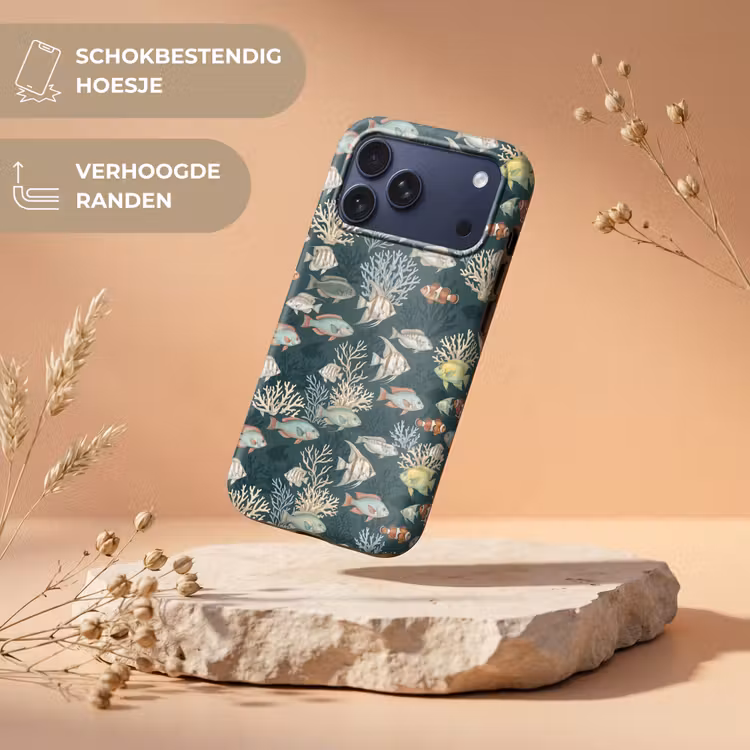 Telefoonhoesje Toughcase - Vis - Koraal - Onderwater - Illustratie — 5