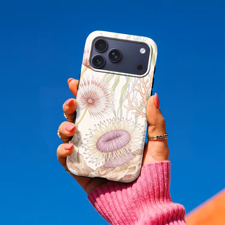 Telefoonhoesje Toughcase - Zeeleven - Koraal - Onderwater - Illustratie - Kleurrijk — 2