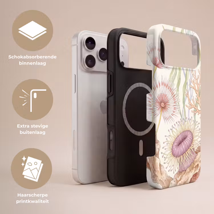 Telefoonhoesje Toughcase - Zeeleven - Koraal - Onderwater - Illustratie - Kleurrijk — 3