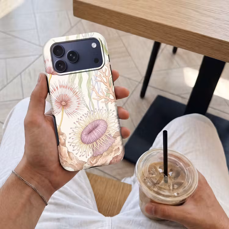 Telefoonhoesje Toughcase - Zeeleven - Koraal - Onderwater - Illustratie - Kleurrijk — 4
