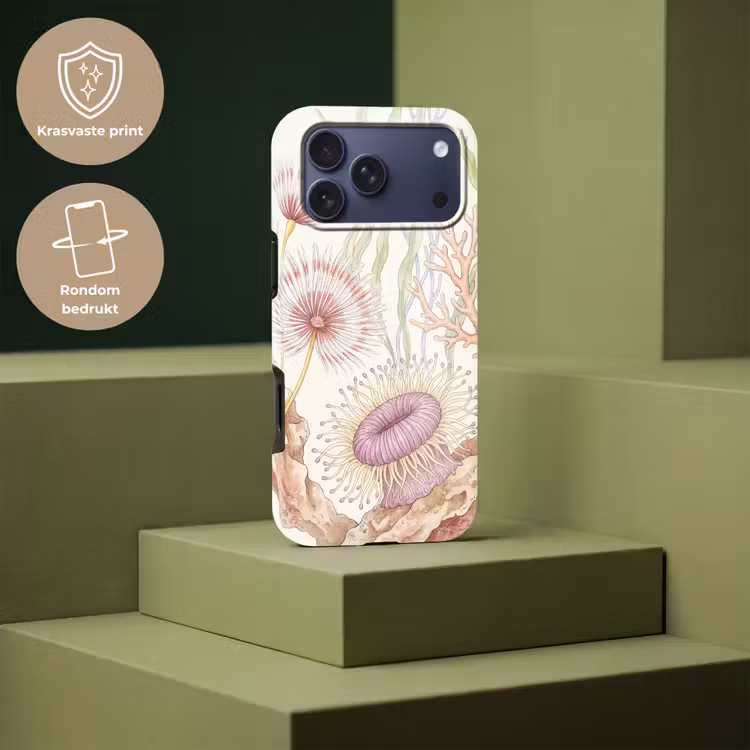 Telefoonhoesje Toughcase - Zeeleven - Koraal - Onderwater - Illustratie - Kleurrijk — 7