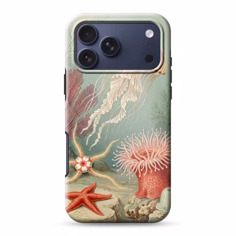 Telefoonhoesje Toughcase - Zeeleven - Kwal - Onderwater - Illustratie - Beige — 1