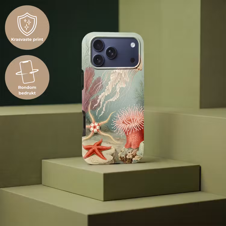 Telefoonhoesje Toughcase - Zeeleven - Kwal - Onderwater - Illustratie - Beige — 7