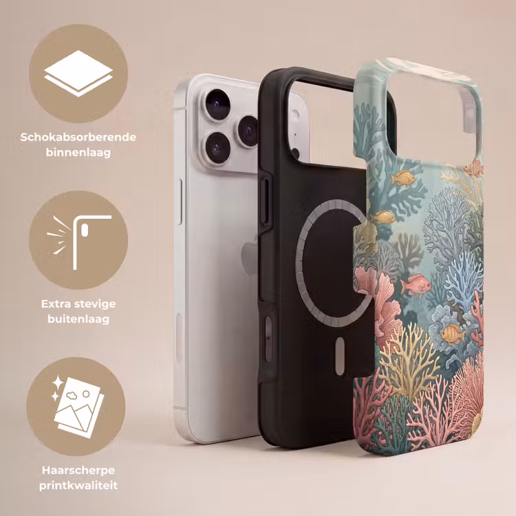 Telefoonhoesje Toughcase - Zee - Koraal - Vis - Natuur - Kleurrijk — 3