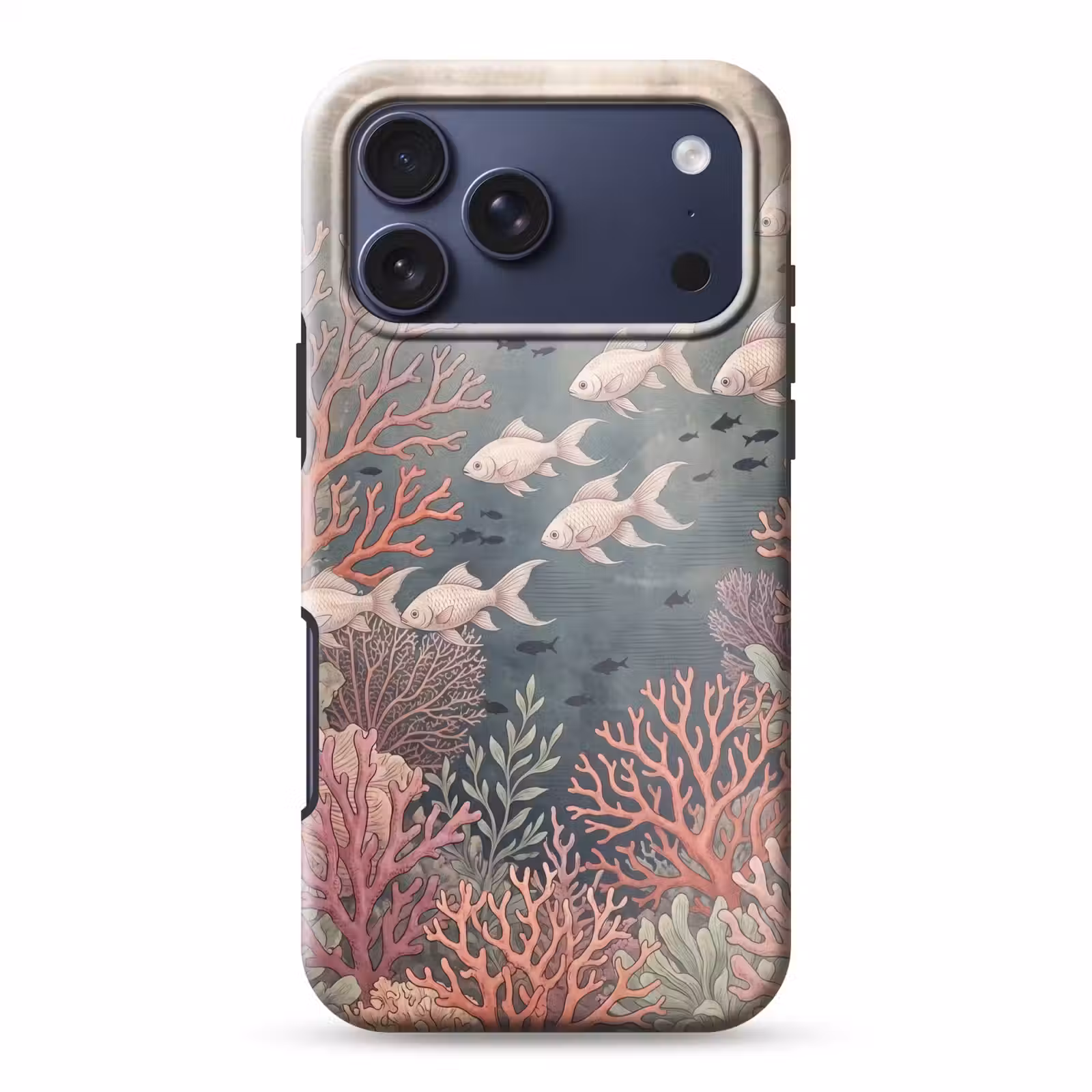 Telefoonhoesje Toughcase - Vis - Koraal - Onderwater - Illustratie - Vintage — 1