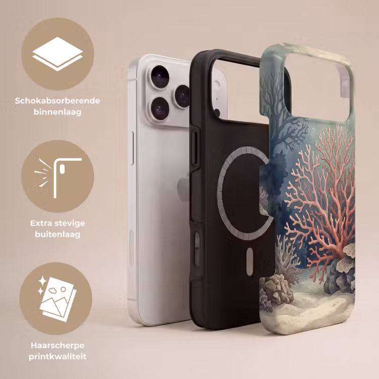 Telefoonhoesje Toughcase - Koraal - Onderwater - Natuur - Roze — 3