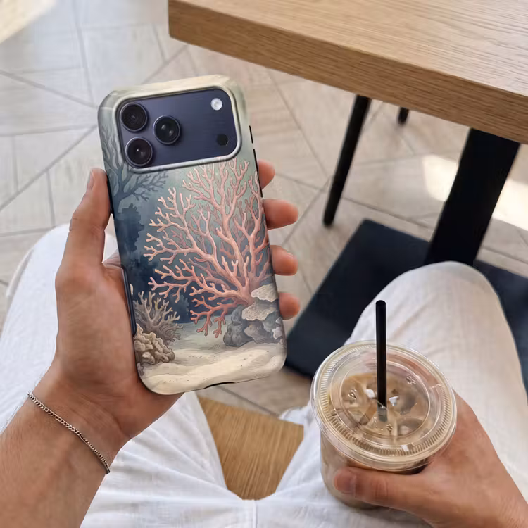 Telefoonhoesje Toughcase - Koraal - Onderwater - Natuur - Roze — 4
