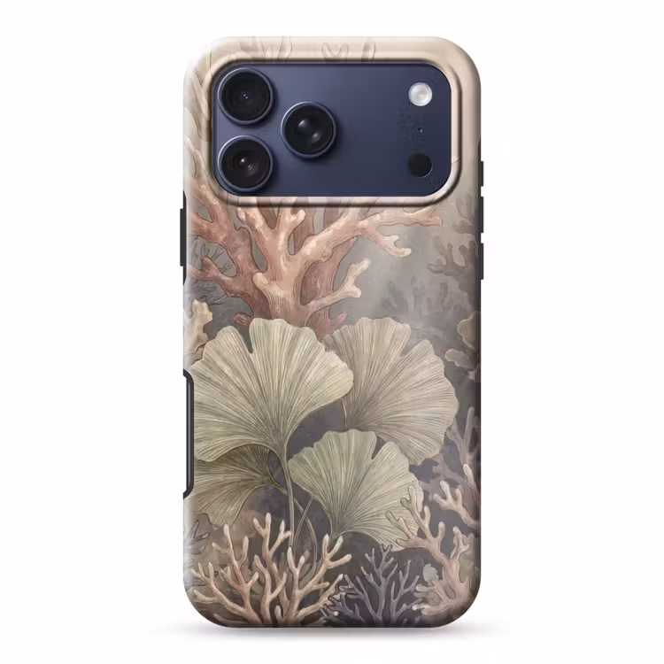 Telefoonhoesje Toughcase - Plant - Bladeren - Zee - Illustratie - Groen — 1