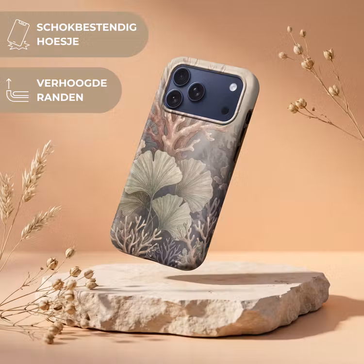 Telefoonhoesje Toughcase - Plant - Bladeren - Zee - Illustratie - Groen — 5
