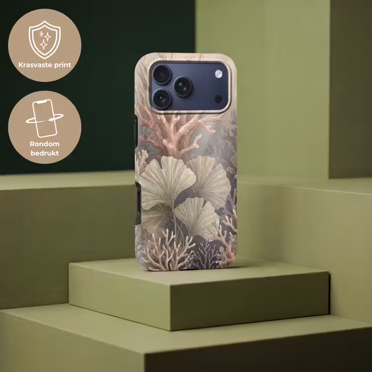 Telefoonhoesje Toughcase - Plant - Bladeren - Zee - Illustratie - Groen — 7