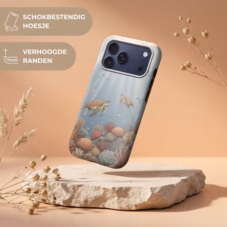 Telefoonhoesje Toughcase - Schildpad - Onderwater - Natuur - Illustratie — 5
