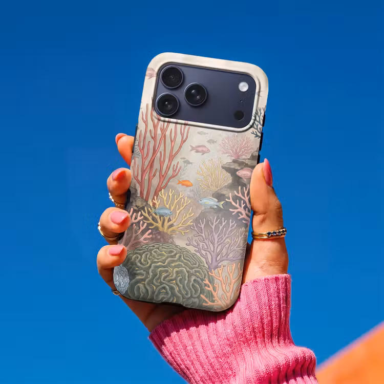 Telefoonhoesje Toughcase - Vis - Koraalrif - Onderwaterwereld - Illustratie — 2
