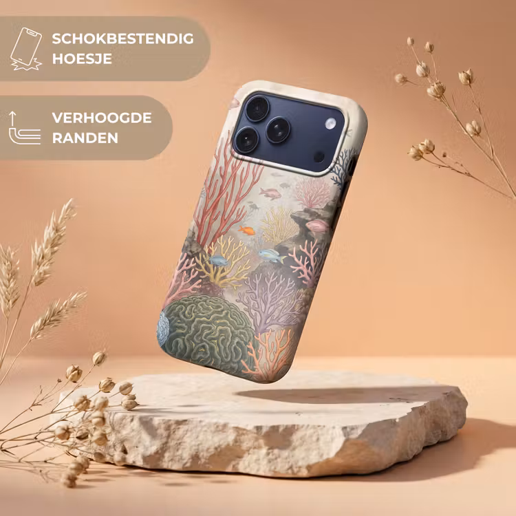 Telefoonhoesje Toughcase - Vis - Koraalrif - Onderwaterwereld - Illustratie — 5