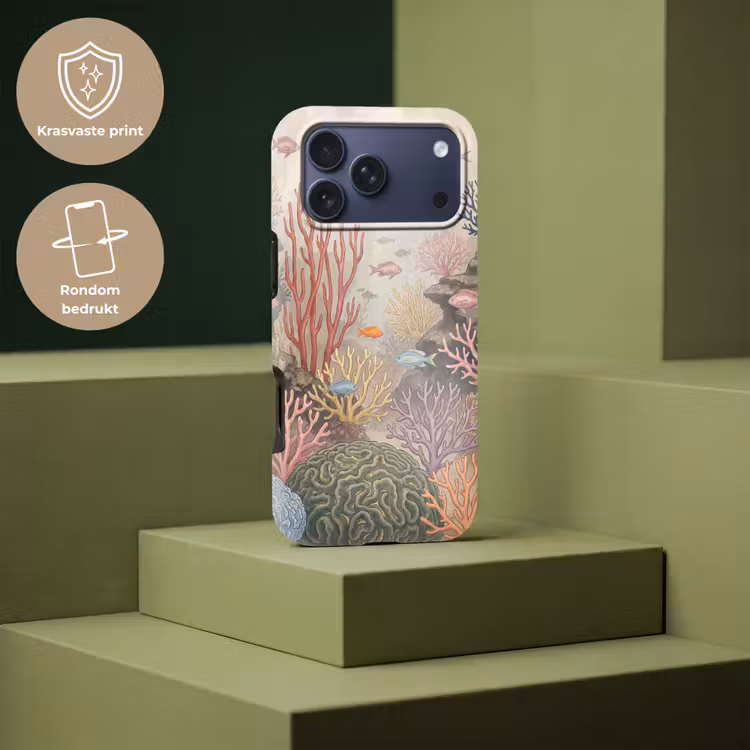 Telefoonhoesje Toughcase - Vis - Koraalrif - Onderwaterwereld - Illustratie — 7