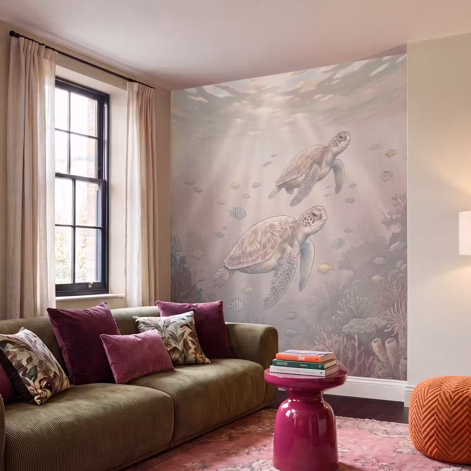 Behang - Dier - Onderwater - Oceaan - Illustratie - Zeeleven — 1