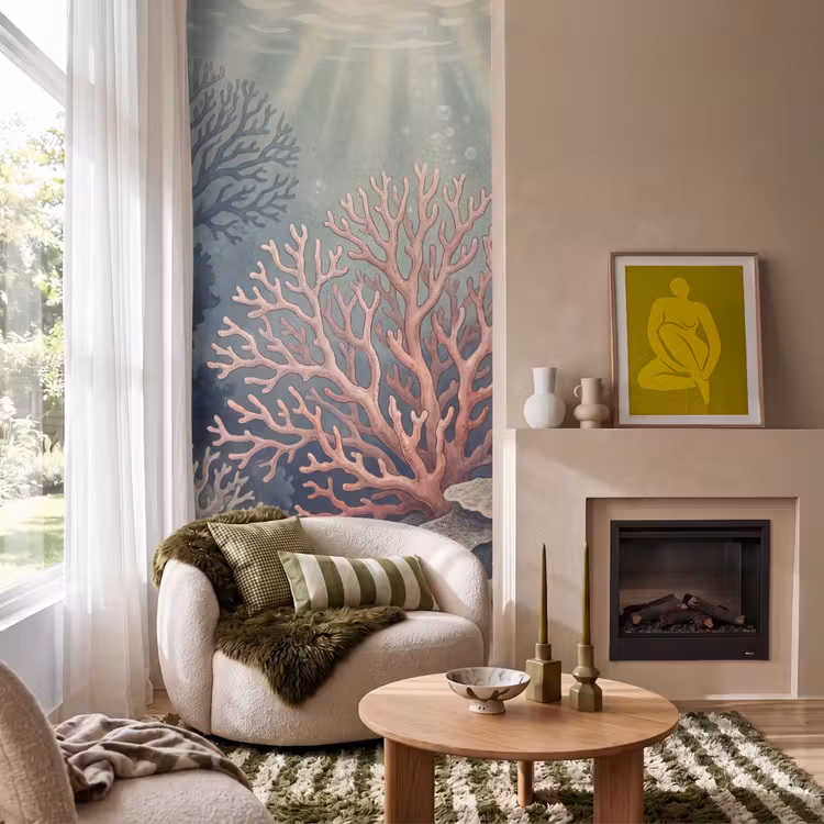 Behang - Koraal - Onderwater - Natuur - Roze — 1
