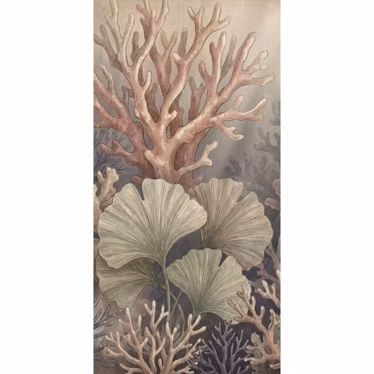 Behang - Plant - Bladeren - Zee - Illustratie - Groen — 2