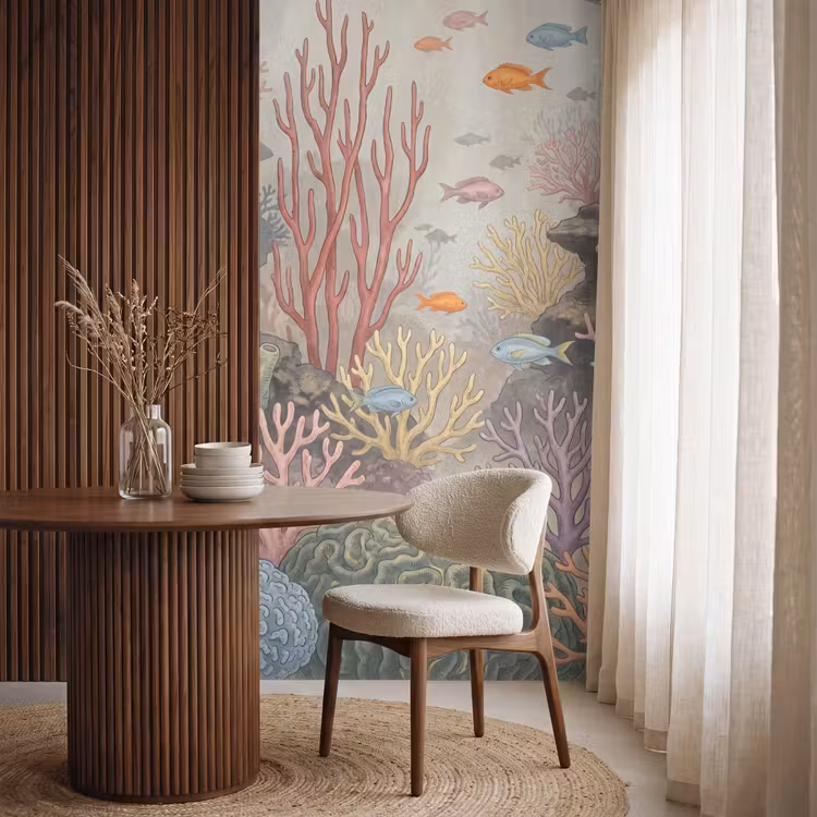 Behang - Vis - Koraalrif - Onderwaterwereld - Illustratie — 4