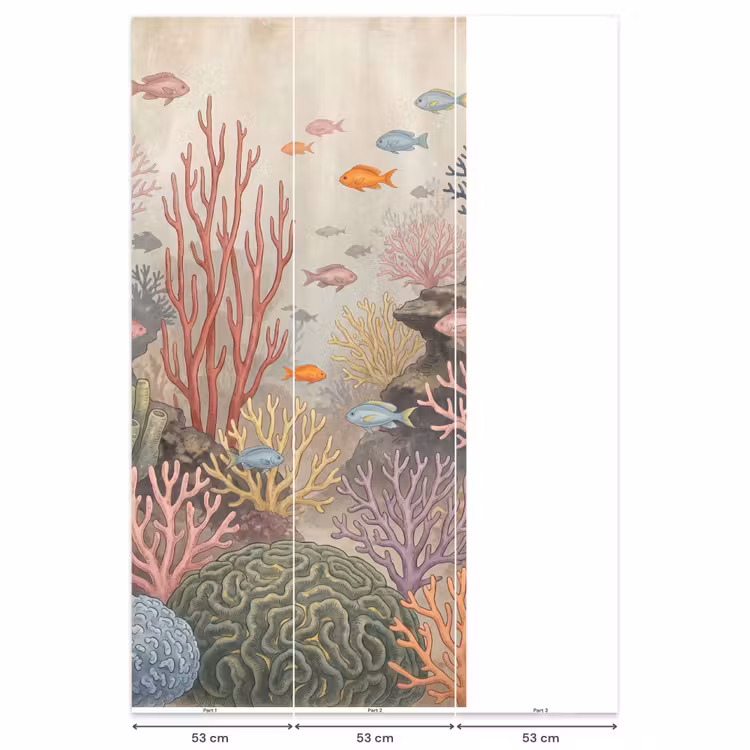 Behang - Vis - Koraalrif - Onderwaterwereld - Illustratie — 6