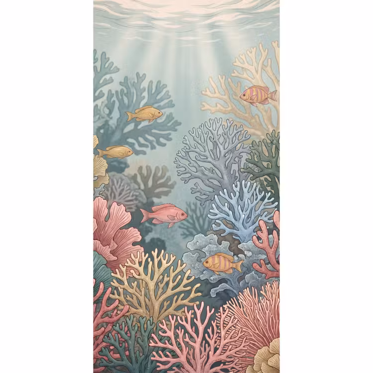 Behang - Zee - Koraal - Vis - Natuur - Kleurrijk — 2