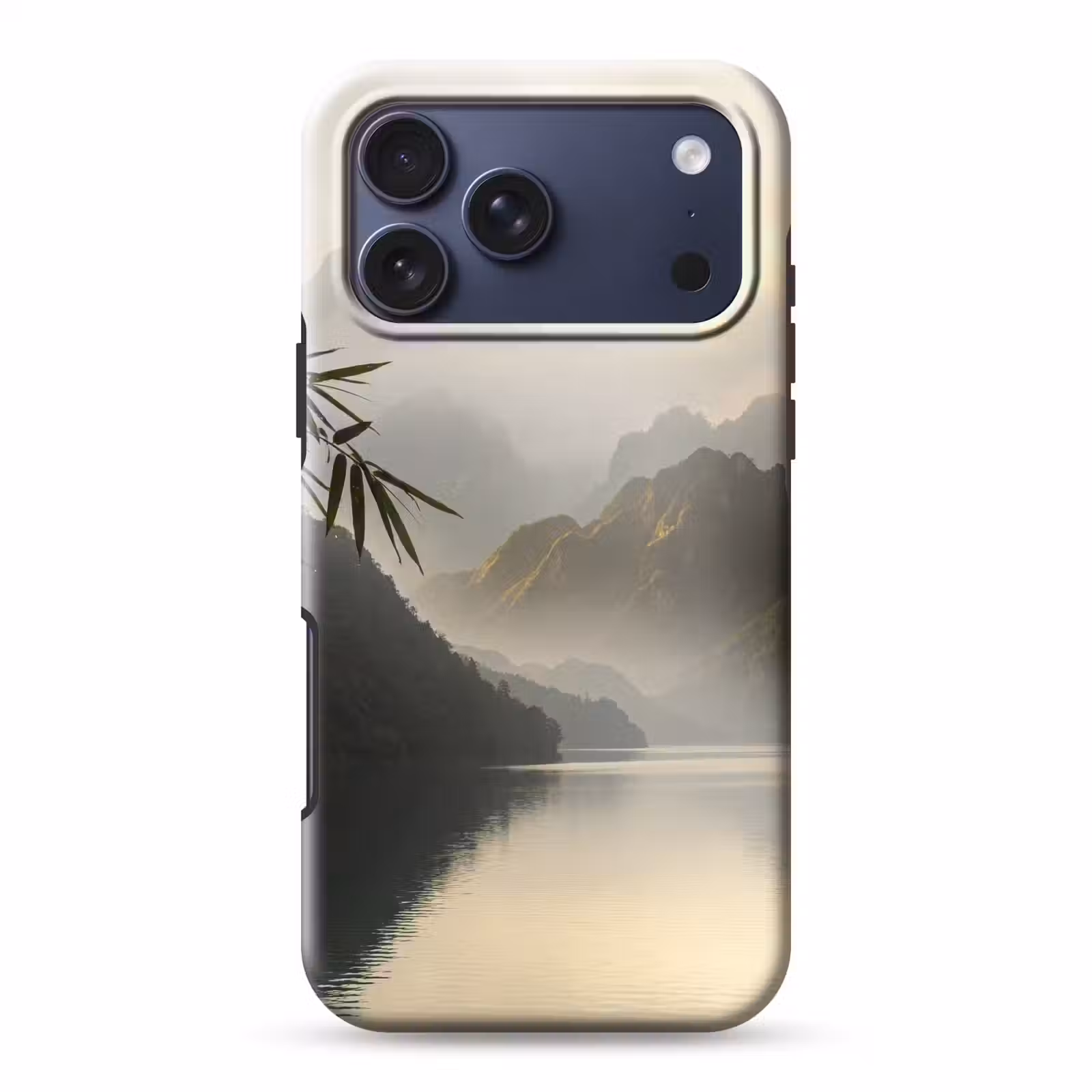 Telefoonhoesje Toughcase - Bergen - Water - Mist - Natuur - Landschap — 1