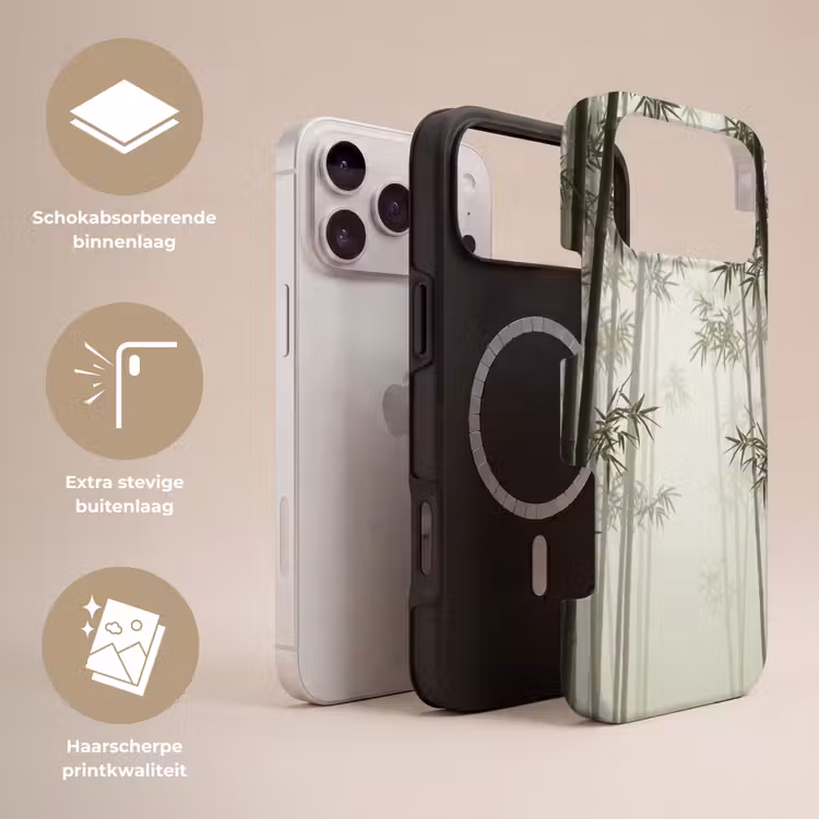 Telefoonhoesje Toughcase - Bamboe - Bos - Mist - Natuur — 3