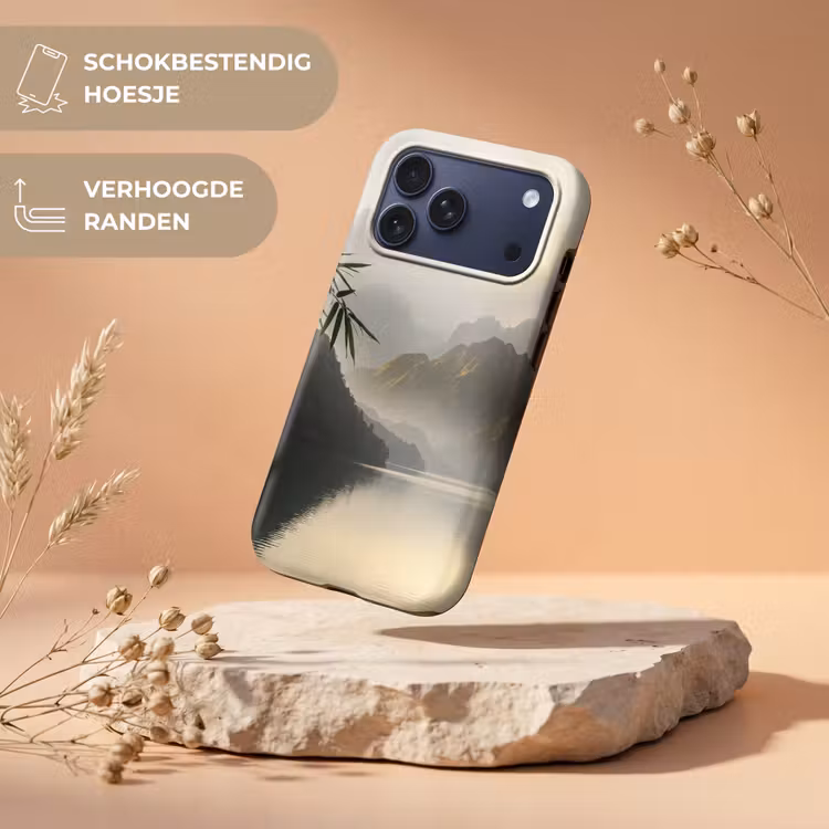 Telefoonhoesje Toughcase - Bergen - Water - Mist - Natuur - Landschap — 5