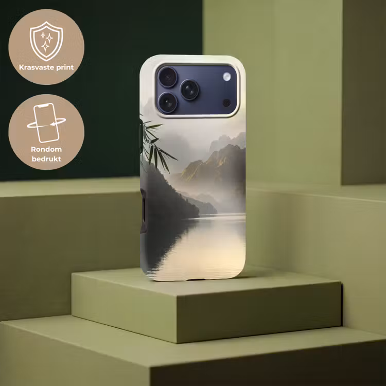 Telefoonhoesje Toughcase - Bergen - Water - Mist - Natuur - Landschap — 7