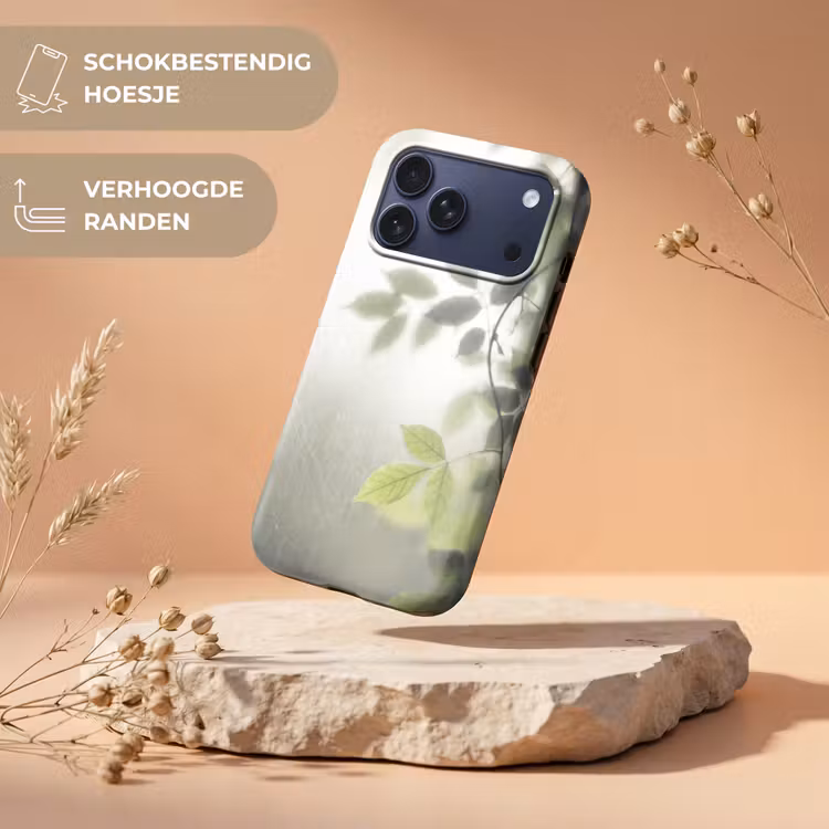 Telefoonhoesje Toughcase - Blad - Schaduw - Natuur - Abstract - Groen — 5