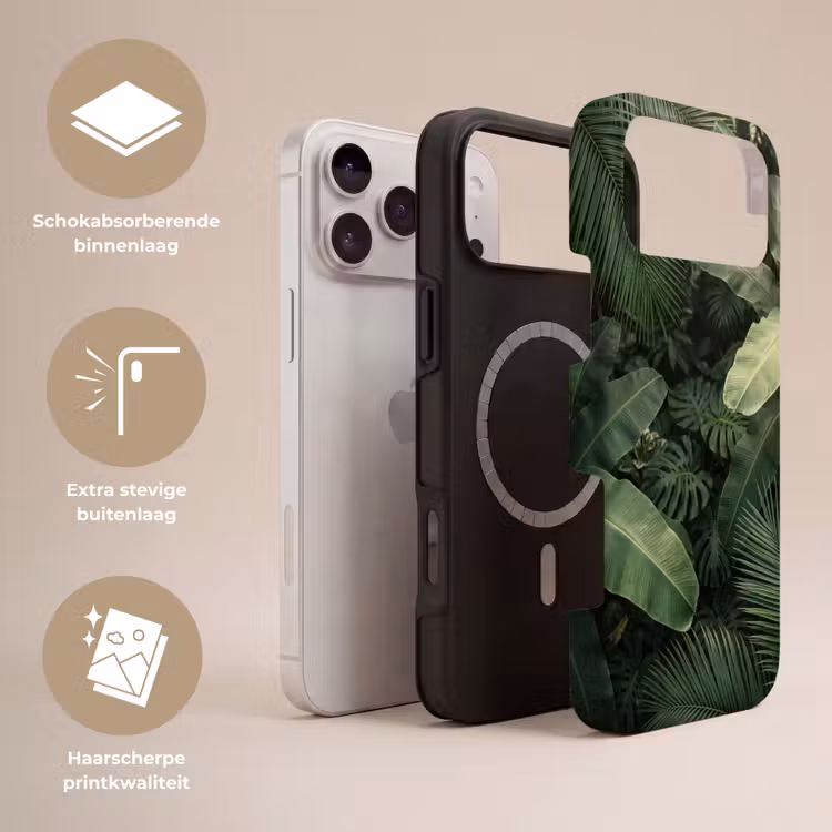 Telefoonhoesje Toughcase - Bladeren - Groen - Tropisch - Natuur — 3