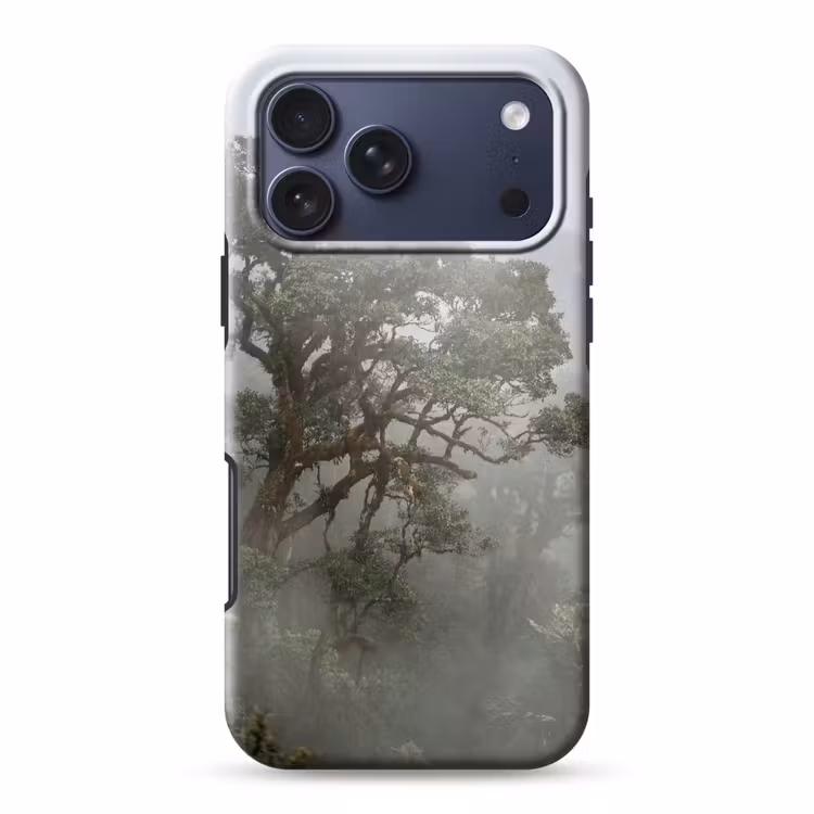 Telefoonhoesje Toughcase - Boom - Mistig - Bos - Groen - Natuur — 1