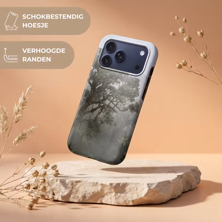 Telefoonhoesje Toughcase - Boom - Mistig - Bos - Groen - Natuur — 5