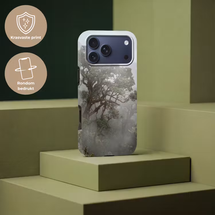 Telefoonhoesje Toughcase - Boom - Mistig - Bos - Groen - Natuur — 7