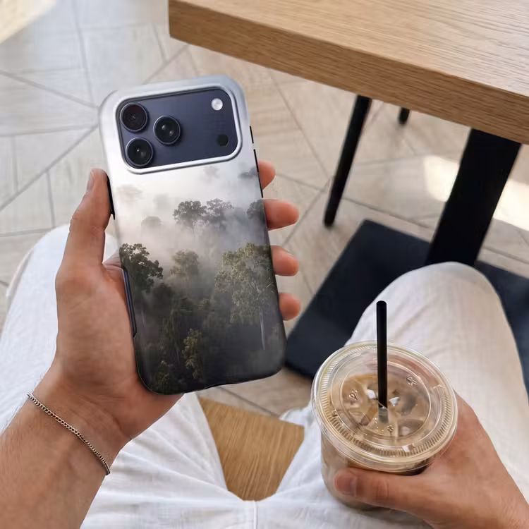 Telefoonhoesje Toughcase - Bos - Mist - Natuur - Groen — 4