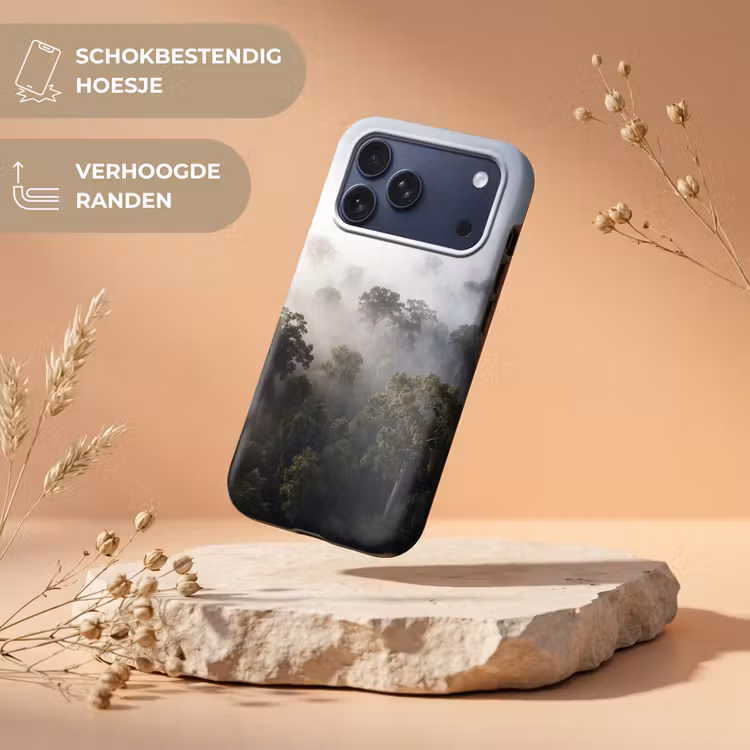 Telefoonhoesje Toughcase - Bos - Mist - Natuur - Groen — 5