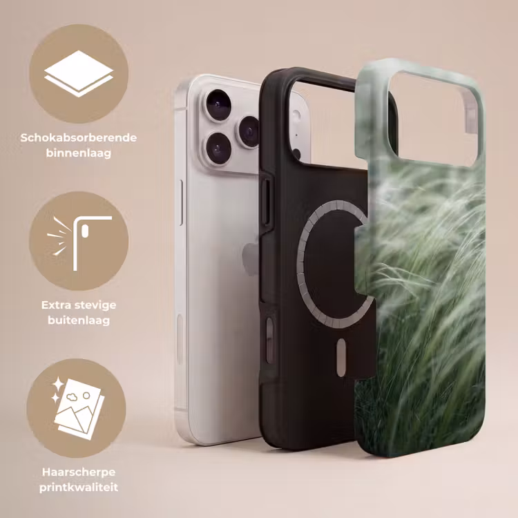 Telefoonhoesje Toughcase - Gras - Wazig - Natuur - Groen - Zacht — 3
