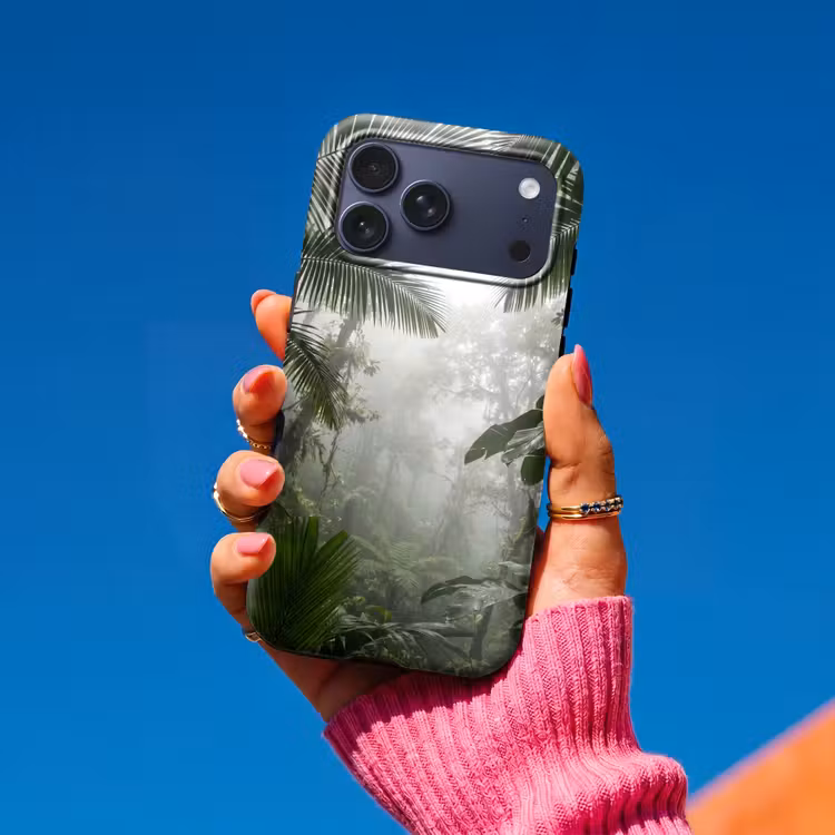 Telefoonhoesje Toughcase - Natuur - Jungle - Mist - Groen - Bladeren — 2