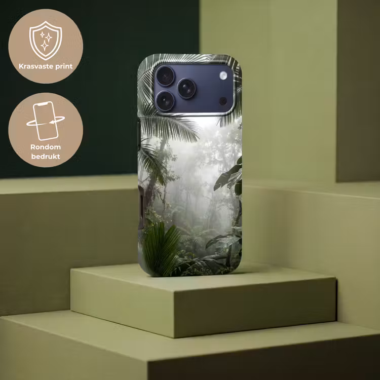 Telefoonhoesje Toughcase - Natuur - Jungle - Mist - Groen - Bladeren — 7
