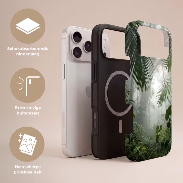 Telefoonhoesje Toughcase - Natuur - Jungle - Mist - Tropisch - Groen — 3