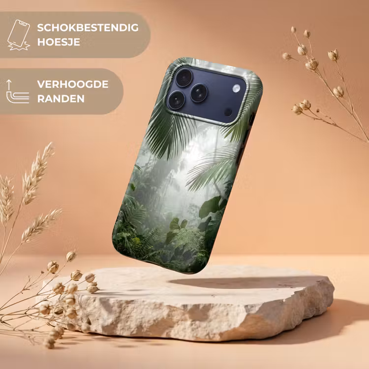 Telefoonhoesje Toughcase - Natuur - Jungle - Mist - Tropisch - Groen — 5