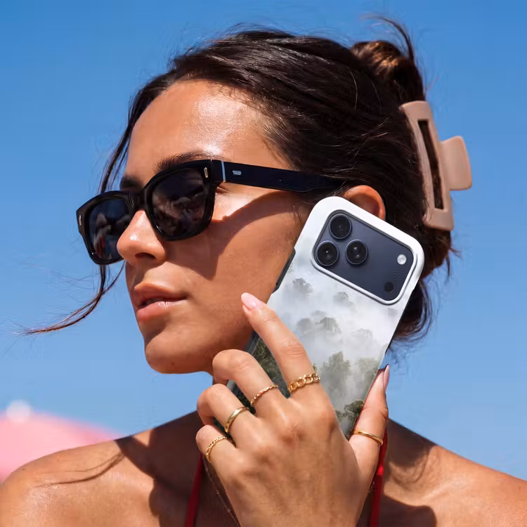 Telefoonhoesje Toughcase - Natuur - Mist - Bos - Ochtend - Goud — 6