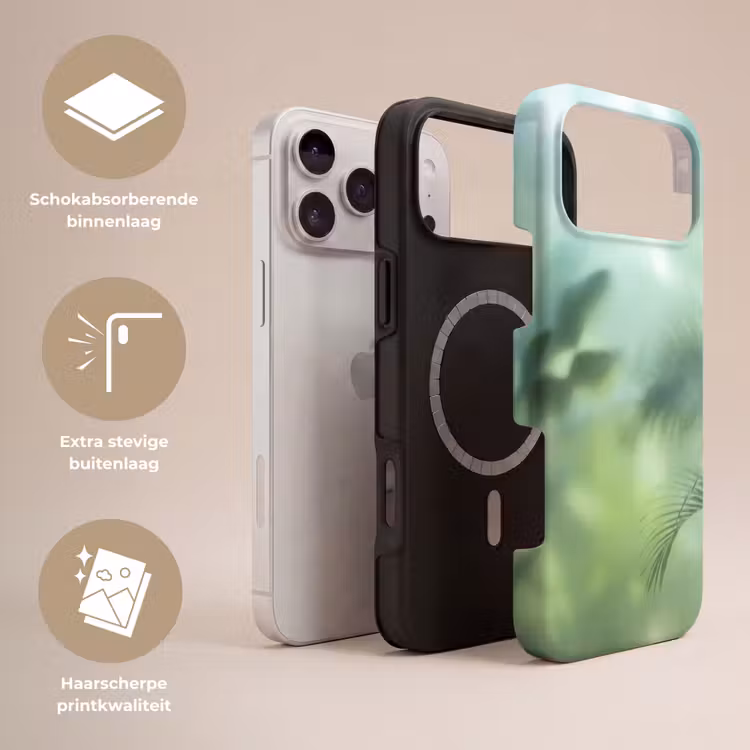 Telefoonhoesje Toughcase - Natuur - Vervaagd - Groen - Abstract - Modern — 3