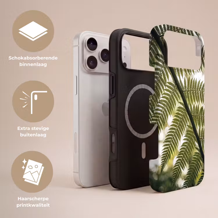Telefoonhoesje Toughcase - Plant - Blad - Natuur - Groen - Detail — 3